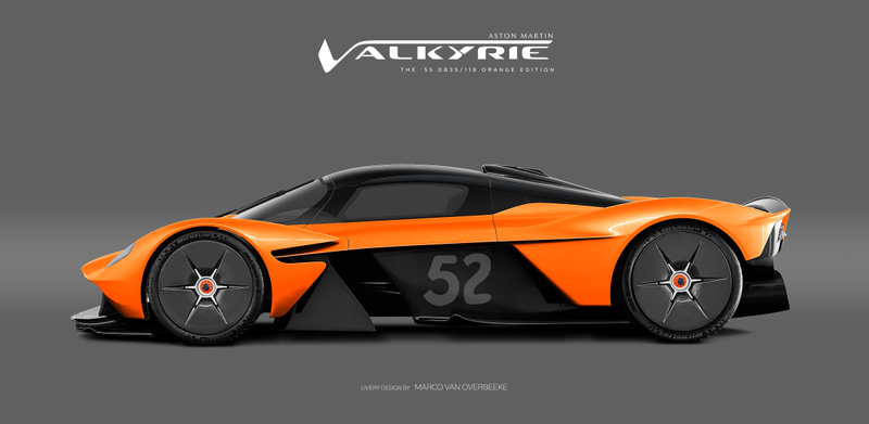 Illustration for article titled The Aston Martin Valkyrie Looks Especially Good In Classic Racing Liveries